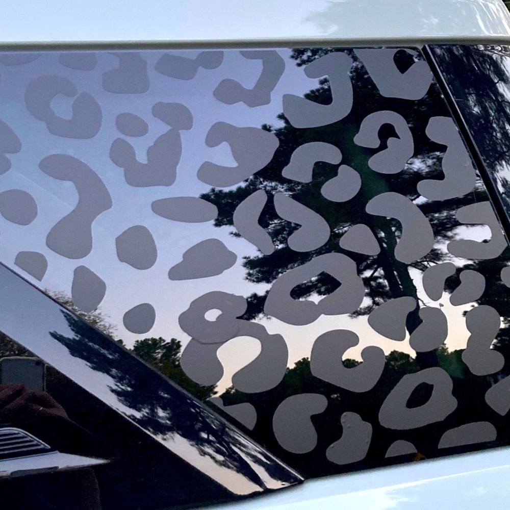 Black Leopard Window Vinyl for Bronco Sport